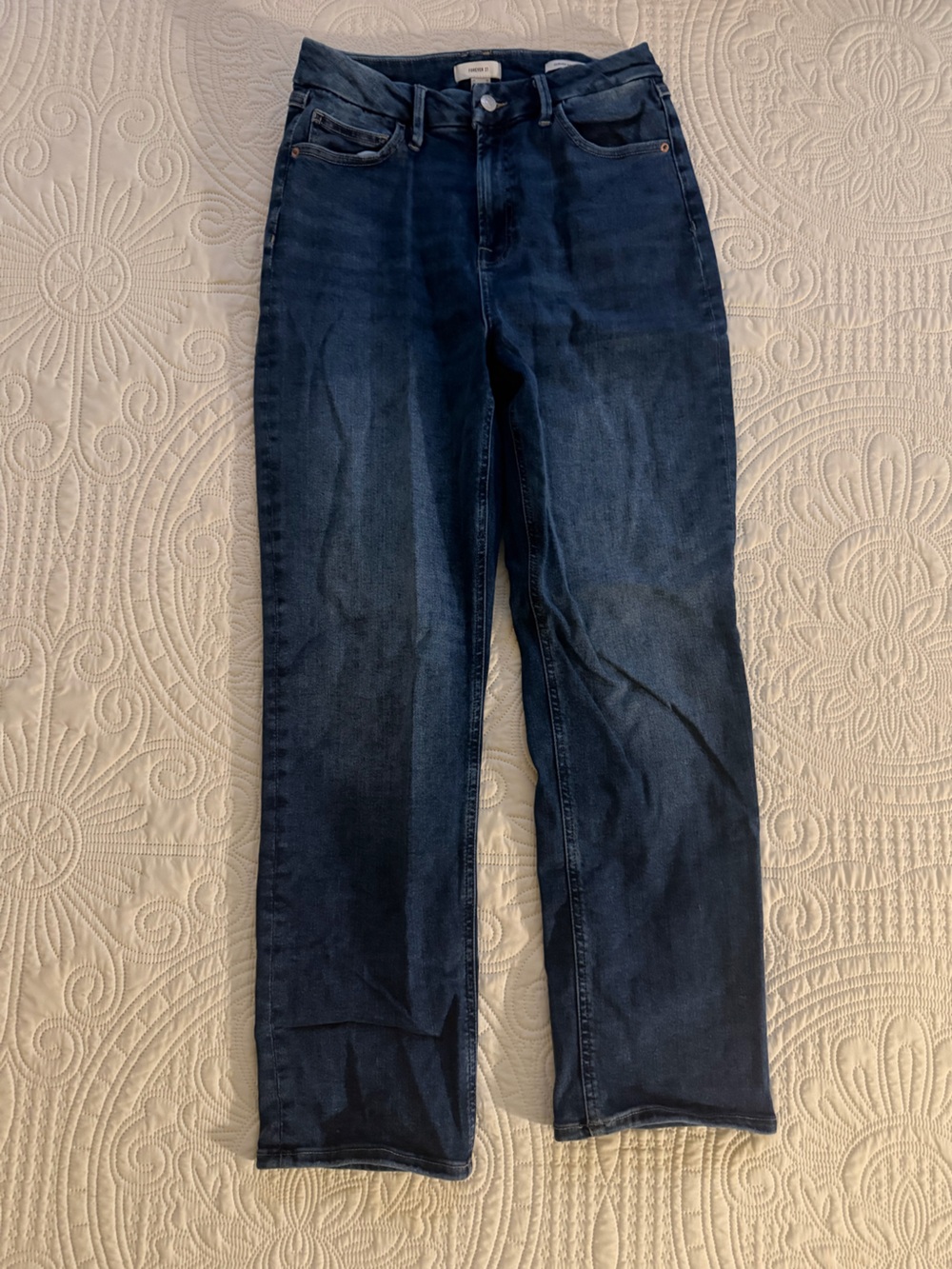 Forever 21 Curved Straight Jeans